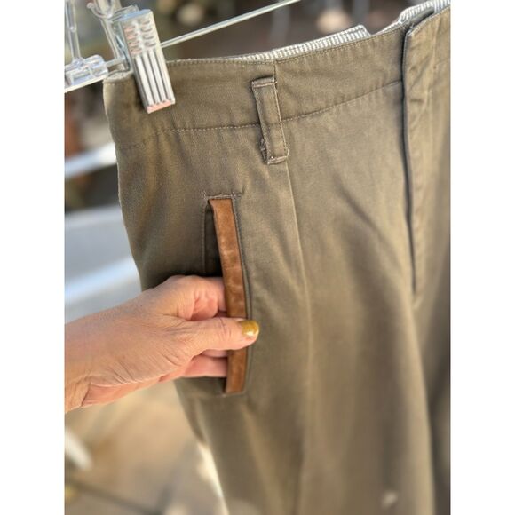 VTG 1987 Banana Republic Savanna Cotton Twill Khaki Pewter Maxi Skirt VTG SZ 10 - Picture 4 of 10